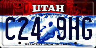 UT license plate C249HG