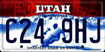 UT license plate C249HJ