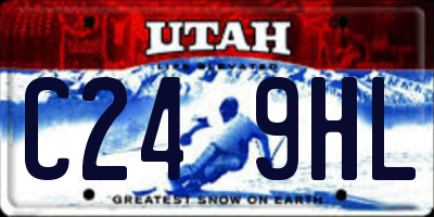 UT license plate C249HL