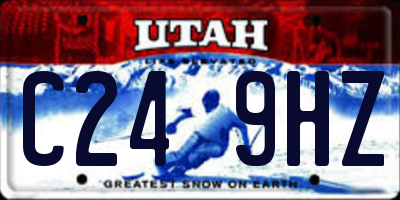 UT license plate C249HZ