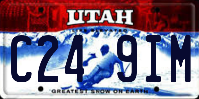 UT license plate C249IM