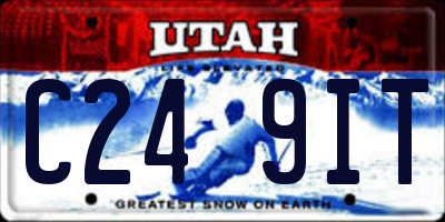 UT license plate C249IT