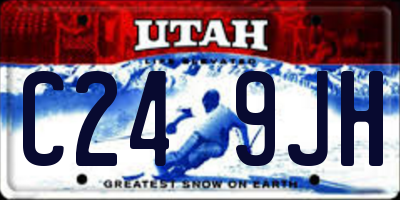 UT license plate C249JH