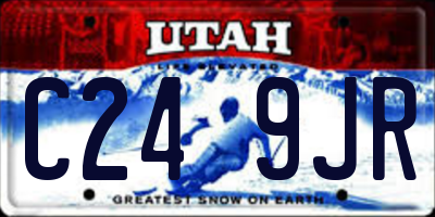 UT license plate C249JR