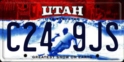 UT license plate C249JS