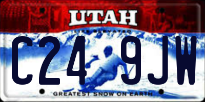 UT license plate C249JW