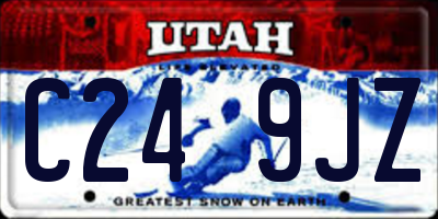 UT license plate C249JZ