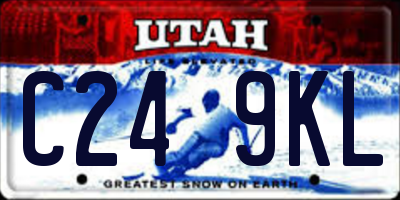 UT license plate C249KL