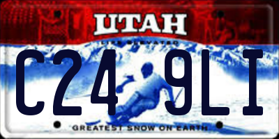 UT license plate C249LI