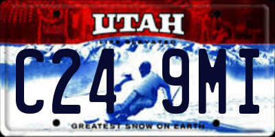 UT license plate C249MI
