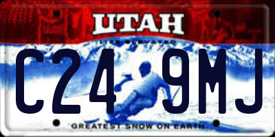 UT license plate C249MJ