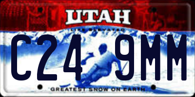 UT license plate C249MM