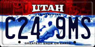 UT license plate C249MS