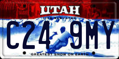 UT license plate C249MY