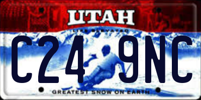 UT license plate C249NC