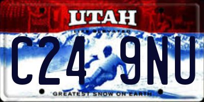 UT license plate C249NU