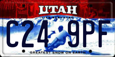UT license plate C249PF