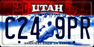 UT license plate C249PR