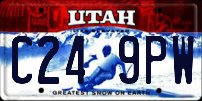 UT license plate C249PW