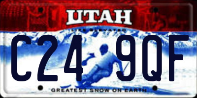 UT license plate C249QF
