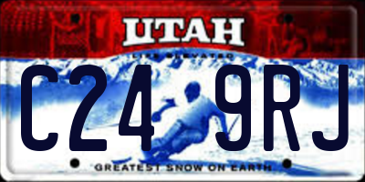 UT license plate C249RJ