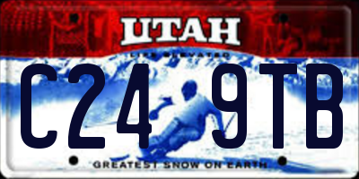 UT license plate C249TB