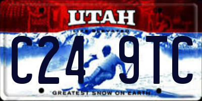 UT license plate C249TC