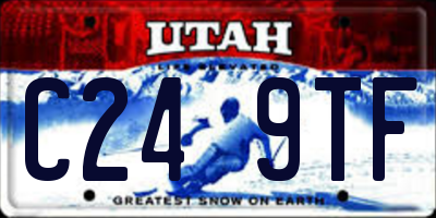 UT license plate C249TF