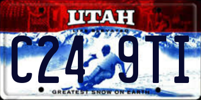 UT license plate C249TI