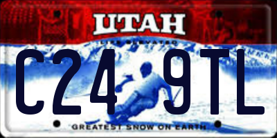 UT license plate C249TL