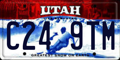 UT license plate C249TM
