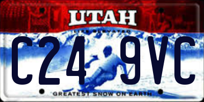UT license plate C249VC