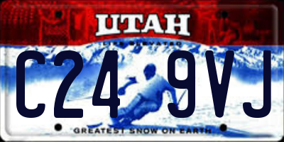 UT license plate C249VJ