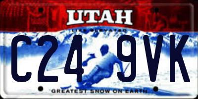 UT license plate C249VK