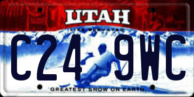 UT license plate C249WC