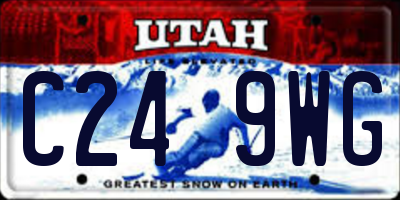 UT license plate C249WG