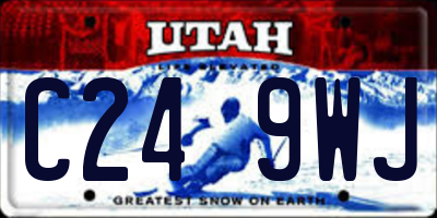 UT license plate C249WJ