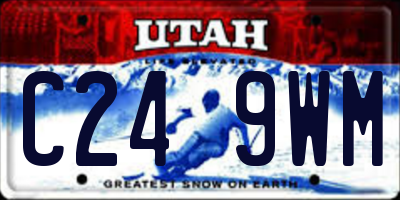 UT license plate C249WM
