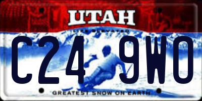 UT license plate C249WO