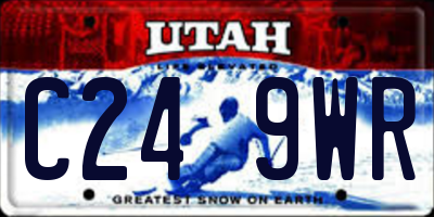 UT license plate C249WR