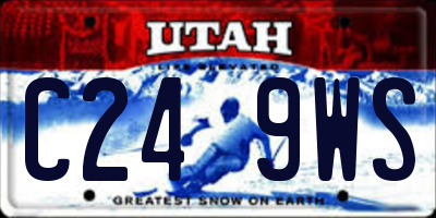 UT license plate C249WS