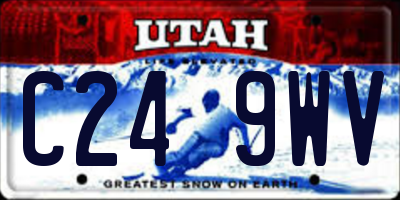 UT license plate C249WV