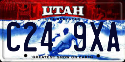 UT license plate C249XA