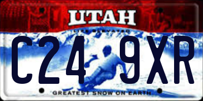 UT license plate C249XR