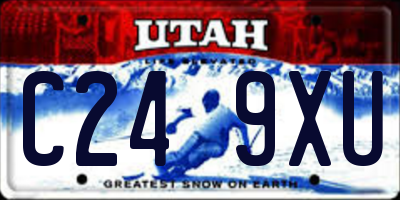 UT license plate C249XU
