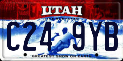 UT license plate C249YB