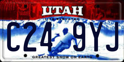 UT license plate C249YJ