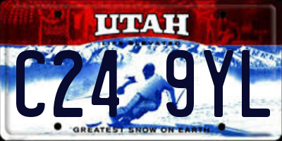 UT license plate C249YL
