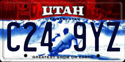 UT license plate C249YZ