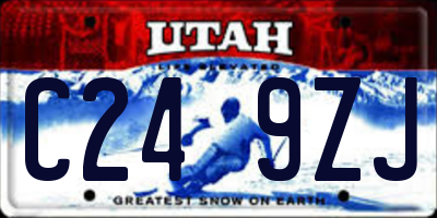 UT license plate C249ZJ